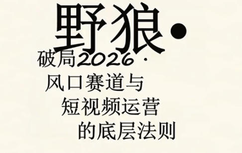 野狼团队·多平台实操运营课，覆盖AI口播、服装、好物、漫剪等热门玩法（更新4月）-蜗牛学社