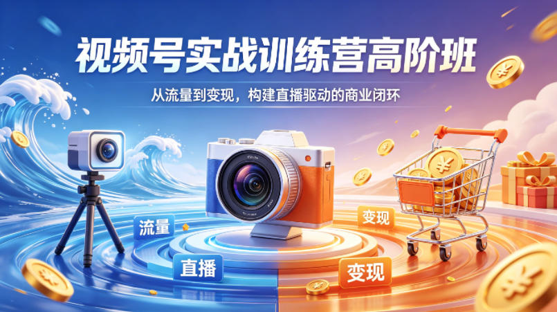 视频号实战训练营高阶班,从流量到变现,构建直播驱动的商业闭环(26年4月)-蜗牛学社