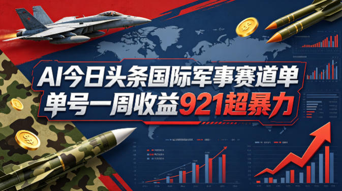 AI今日头条国际军事赛道,单号一周收益921,超暴力-蜗牛学社