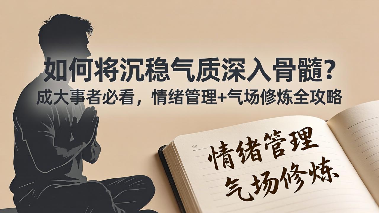 付费文章：如何将沉稳气质深入骨髓？成大事者必看，情绪管理+气场修炼全攻略-蜗牛学社