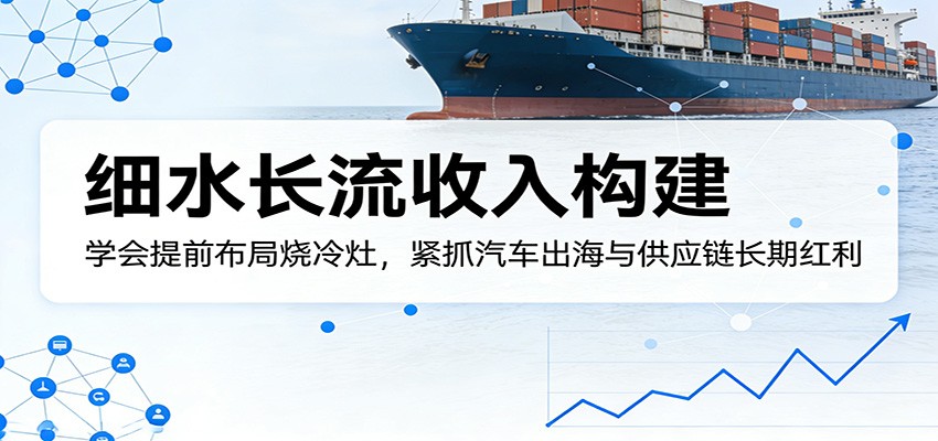 付费文章:细水长流收入构建,学会提前布局烧冷灶,紧抓汽车出海与供应链长期红利-冒泡网
