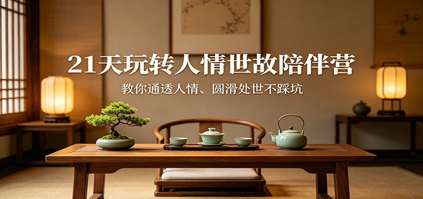 21天玩转人情世故陪伴营:教你通透人情、圆滑处世不踩坑-蜗牛学社
