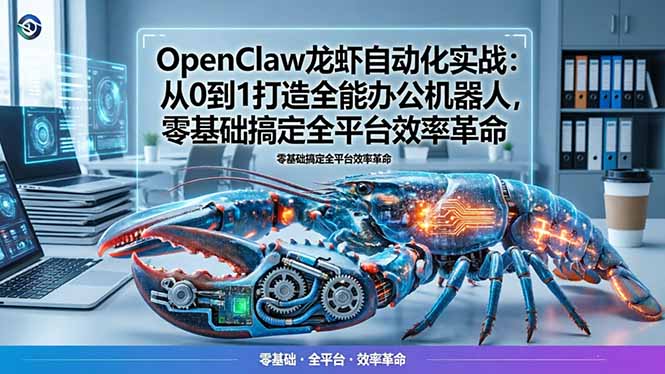 OpenClaw龙虾自动化实战：从0到1打造全能办公机器人，零基础搞定全平台效率革命-蜗牛学社