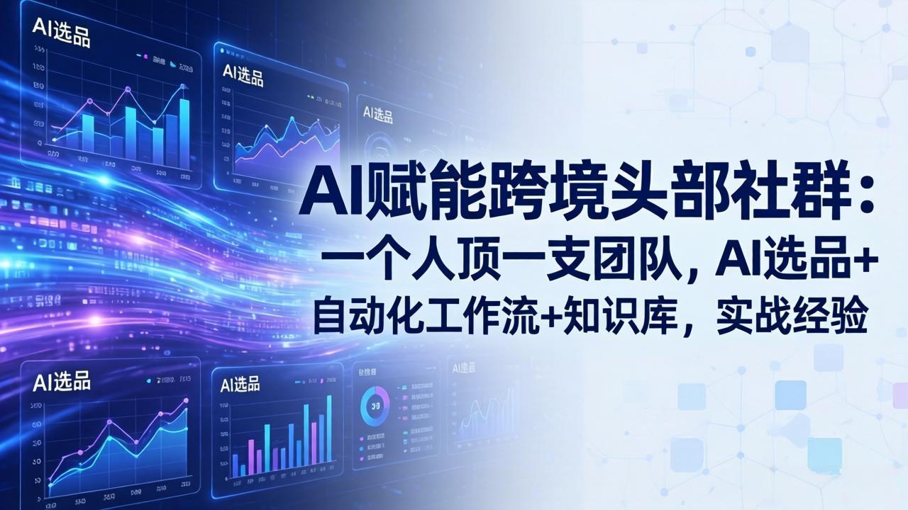 AI赋能跨境头部社群-更新4月23:一个人顶一支团队,AI选品+自动化工作流+知识库,实战经验-蜗牛学社