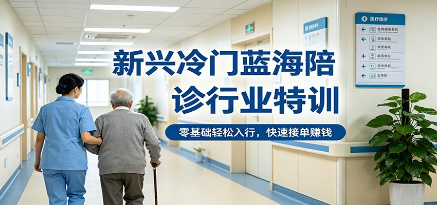 新兴冷门蓝海陪诊行业特训,零基础轻松入行,快速接单赚钱-蜗牛学社