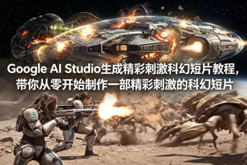 Google AI Studio生成精彩刺激科幻短片教程，带你从零开始制作一部精彩刺激的科幻短片【双语字幕】-蜗牛学社