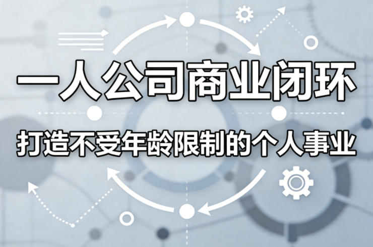 一人公司商业闭环,打造一份不受年龄限制的个人事业-冒泡网