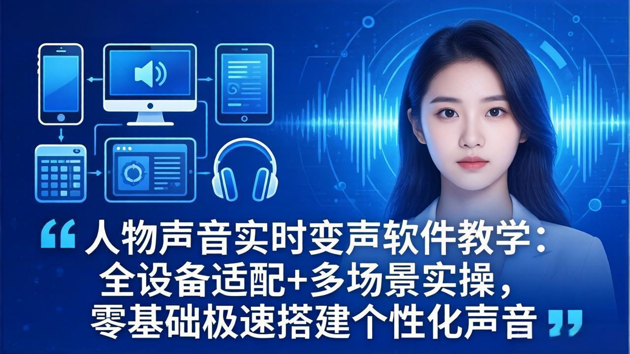 人物声音实时变声软件教学：全设备适配+多场景实操，零基础极速搭建个性化声音-蜗牛学社