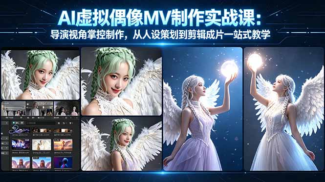 AI虚拟偶像MV制作实战教学:导演视角掌控制作,从人设策划到剪辑成片一站式教学-蜗牛学社