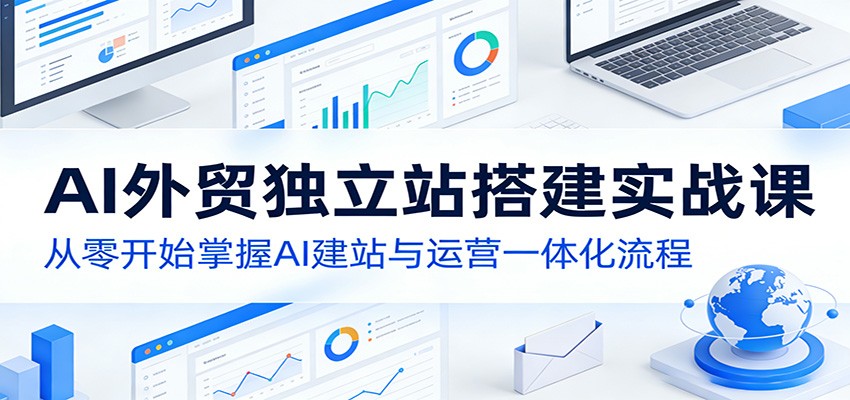 AI外贸独立站搭建实战课:从零开始掌握AI建站与运营一体化流程-冒泡网