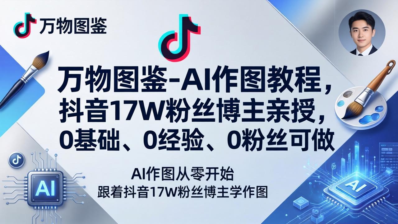 万物图鉴-AI作图教程，抖音17W粉丝博主亲授，0基础、0经验、0粉丝可做-蜗牛学社