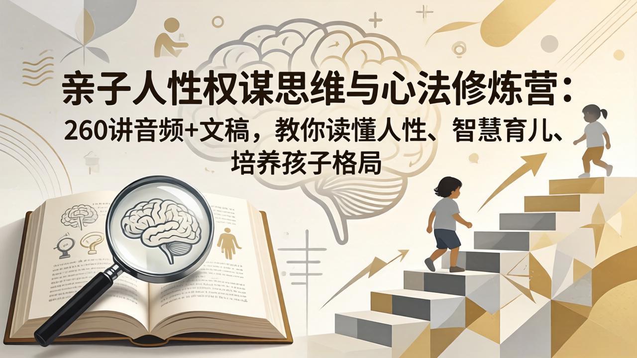 亲子人性权谋思维与心法修炼营:260讲音频+文稿,教你读懂人性、智慧育儿、培养孩子格局-蜗牛学社