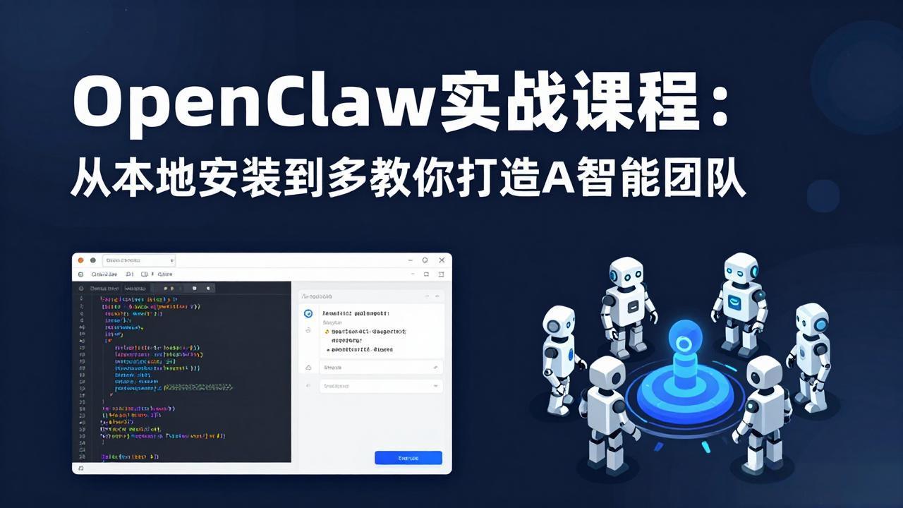 OpenClaw实战课程:从本地安装到多Agent协同,手把手教你打造AI智能团队-冒泡网