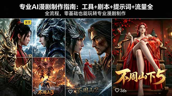 专业AI漫剧制作指南:工具+剧本+提示词+流量全流程,零基础也能玩转专业漫剧制作-蜗牛学社