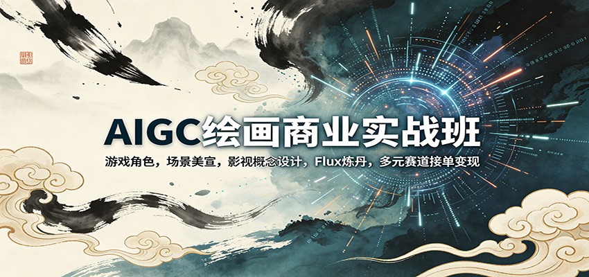 AIGC绘画商业实战班：游戏角色，场景美宣，影视概念设计，Flux炼丹，多元赛道接单变现-蜗牛学社