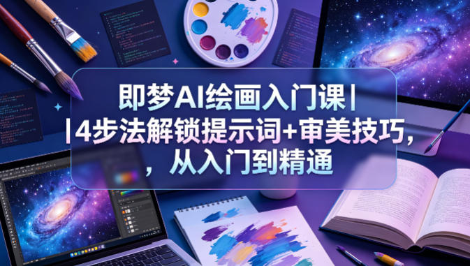 即梦AI绘画入门课｜4步法解锁提示词+审美技巧，从入门到精通-蜗牛学社