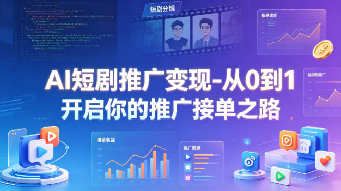 AI短剧推广变现-从0到1开启你的推广接单之路-蜗牛学社