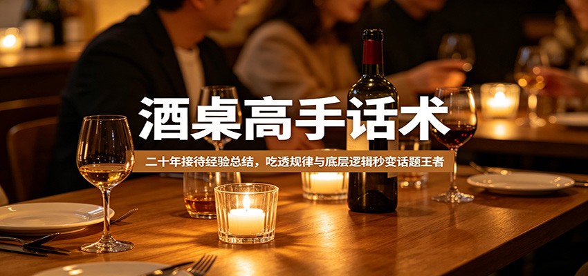 酒桌高手话术:二十年接待经验总结,吃透规律与底层逻辑秒变话题王者-蜗牛学社