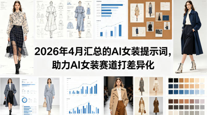 2026年4月汇总的AI女装提示词,助力AI女装赛道打差异化-蜗牛学社