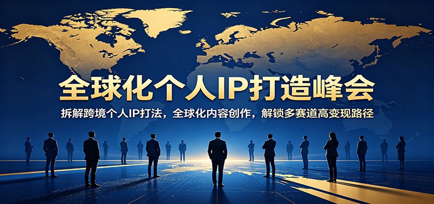 全球化个人IP打造峰会:拆解跨境个人IP打法,全球化内容创作,解锁多赛道高变现路径-蜗牛学社