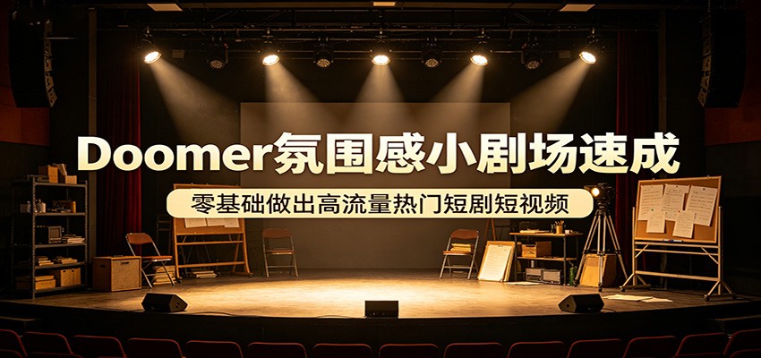 Doomer氛围感小剧场速成,零基础做出高流量热门短剧短视频-蜗牛学社
