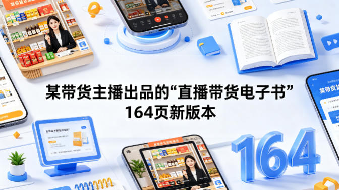 某带货主播出品的《直播带货电子书》164页新版本-蜗牛学社