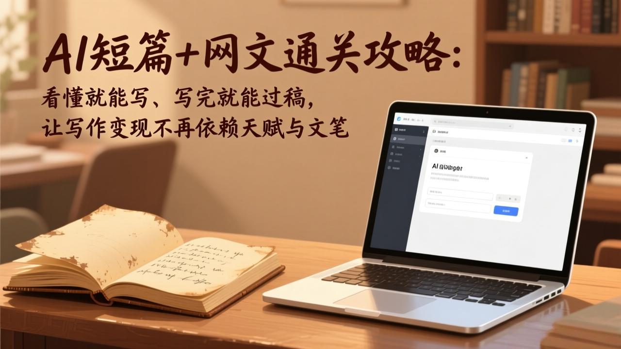 AI短篇+网文通关攻略-更新4月:看懂就能写、写完就能过稿,让写作变现不再依赖天赋与文笔-蜗牛学社
