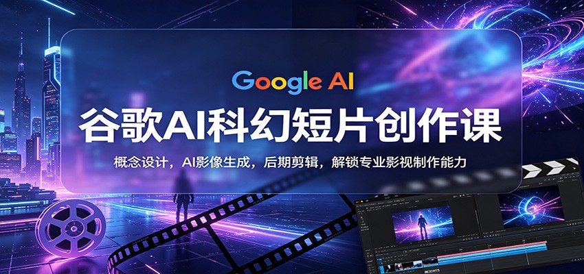 谷歌AI科幻短片创作课:概念设计,AI影像生成,后期剪辑,解锁专业影视制作能力-蜗牛学社
