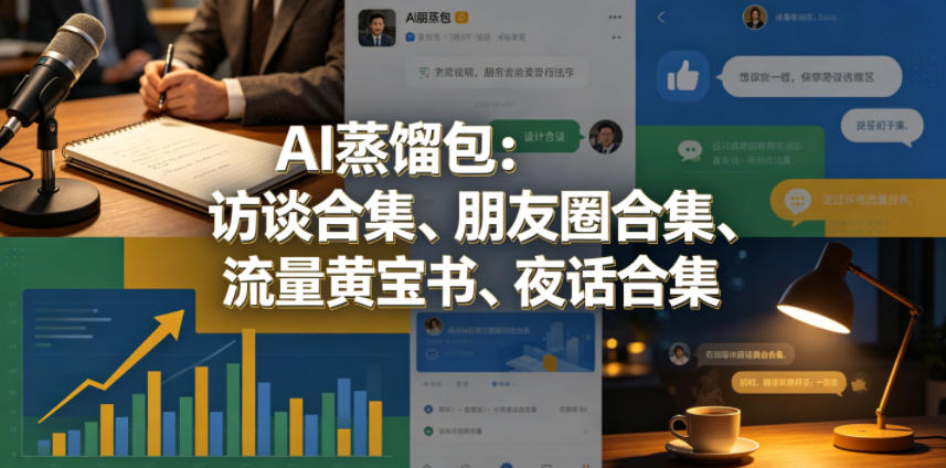 AI蒸馏包:访谈合集、朋友圈合集、流量黄宝书、夜话合集【文档】-蜗牛学社