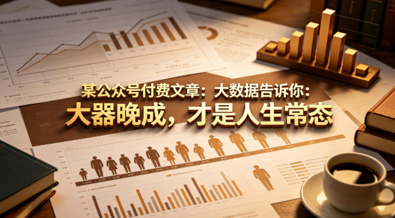某公众号付费文章:大数据告诉你:大器晚成,才是人生常态-蜗牛学社