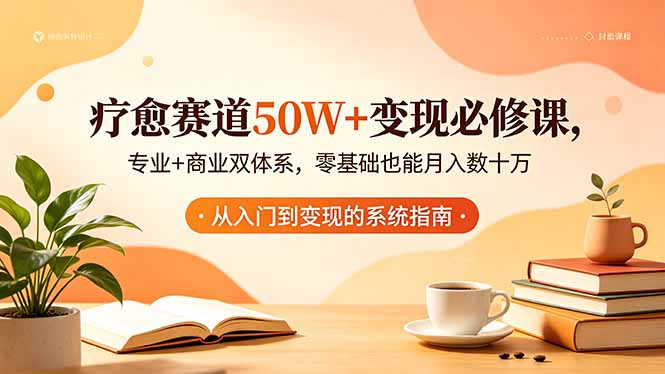 疗愈赛道50W+变现必修课，专业+商业双体系，零基础也能月入数十万-蜗牛学社