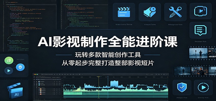 AI影视制作全能进阶课：玩转多款智能创作工具，从零起步完整打造整部影视短片-蜗牛学社