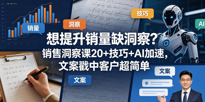 想提升销量缺洞察？销售洞察课20+技巧+AI加速，文案戳中客户超简单【原创双语字幕】-蜗牛学社