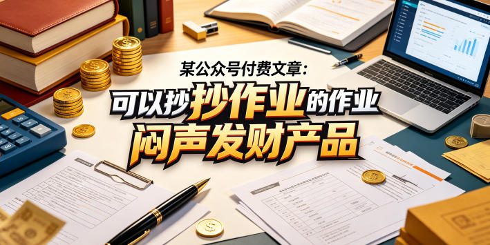 某公众号付费文章:可以抄作业的闷声发财产品-蜗牛学社