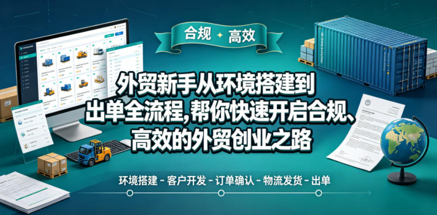 外贸新手从环境搭建到出单全流程,帮你快速开启合规、高效的外贸创业之路-蜗牛学社
