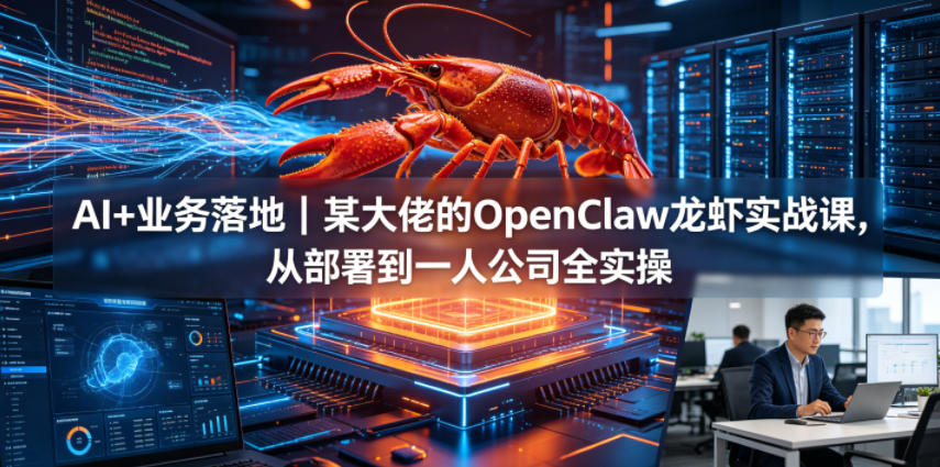 AI+业务落地|某大佬的OpenClaw小龙虾实战课,从部署到一人公司全实操-蜗牛学社