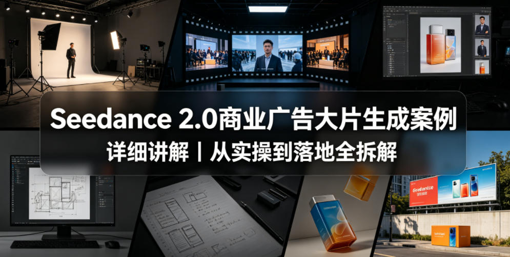 Seedance 2.0商业广告大片生成案例详细讲解|从实操到落地全拆解-蜗牛学社