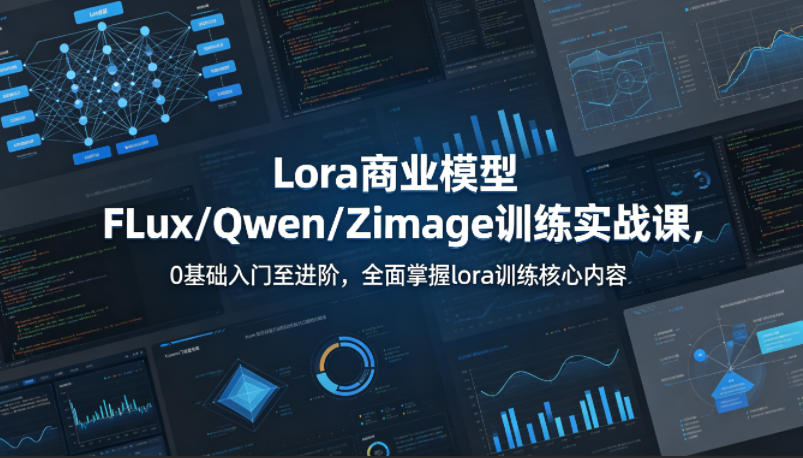 系统性学习Lora商业模型FLux/Qwen/Zimage训练实战课,0基础入门至进阶,全面掌握lora训练核心内容-蜗牛学社