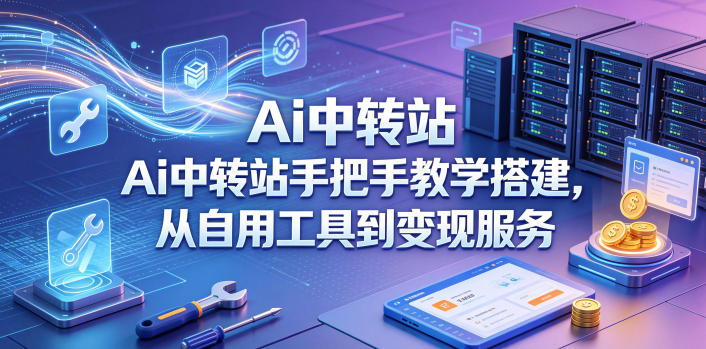 Ai中转站手把手教学搭建，从自用工具到变现服务-蜗牛学社
