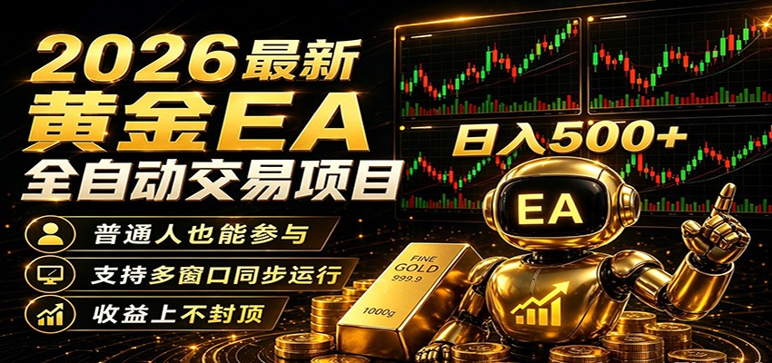 2026黄金EA全自动量化,零技术·全自动·收益上不封顶,低门槛日入500+-蜗牛学社