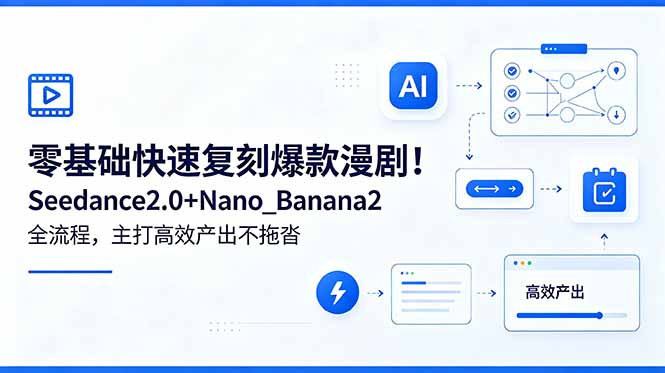 零基础快速复刻爆款漫剧!Seedance2.0+Nano_Banana2全流程,主打高效产出不拖沓-蜗牛学社