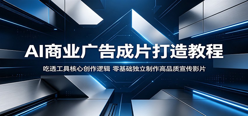 AI商业广告成片打造教程:吃透工具核心创作逻辑,零基础独立制作高品质宣传影片-蜗牛学社