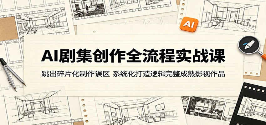 AI剧集创作全流程实战课:跳出碎片化制作误区,系统化打造逻辑完整成熟影视作品-蜗牛学社