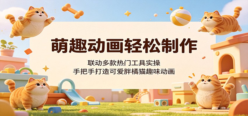 萌趣动画轻松制作,联动多款热门工具实操,手把手打造可爱胖橘猫趣味动画-蜗牛学社
