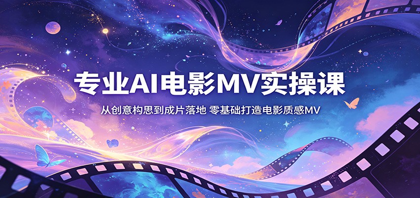 专业AI电影MV实操课:从创意构思到成片落地,零基础打造电影质感MV-蜗牛学社
