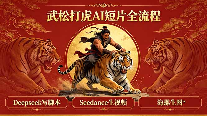武松打虎AI短片全流程:Deepseek写脚本+Seedance生视频+海螺生图-蜗牛学社