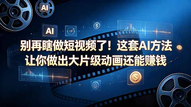 别再瞎做短视频了!这套 AI 方法让你做出大片级动画还能赚钱【原创双语字幕】-蜗牛学社