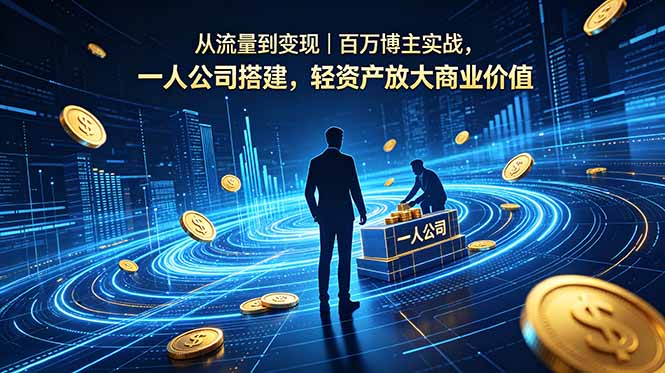 从流量到变现|百万博主实战,一人公司搭建,轻资产放大商业价值-蜗牛学社