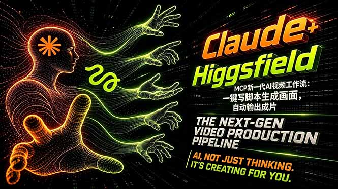Claude+Higgsfield MCP新一代AI视频工作流:一键写脚本生成画面,自动输出成片-蜗牛学社