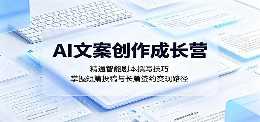 AI文案创作成长营:精通智能剧本撰写技巧,掌握短篇投稿与长篇签约变现路径-蜗牛学社